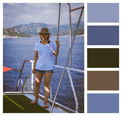 Sea Yacht Tour Girl Image